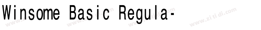 Winsome Basic Regula字体转换